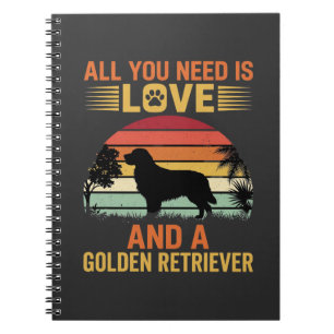 Alles was du brauchst ist Liebe Golden Retriever Notizblock