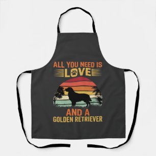 Alles was du brauchst ist Liebe Golden Retriever Schürze