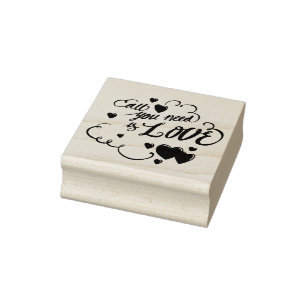 Alles, was du brauchst, ist Liebe Gummistempel