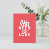 Alles was du brauchst ist Liebe Herzstifte ohne Fo Postkarte (Stehend Vorderseite)