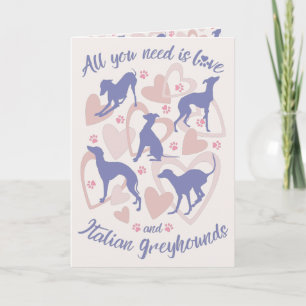 Alles was du brauchst ist Liebe Italienisches Wind Karte