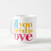 Alles was du brauchst ist Liebe Kaffeetasse (Vorderseite Links)