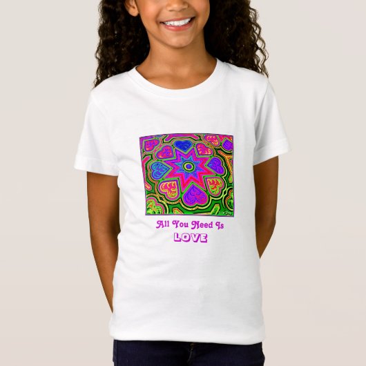 'Alles, was du brauchst, ist Liebe' Kinder' T - Sh T-Shirt (Vorderseite)