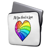 Alles, was du brauchst, ist Liebe Laptopschutzhülle (Vorderseite Links)