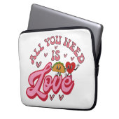 Alles, was du brauchst, ist Liebe Laptopschutzhülle (Vorderseite Links)