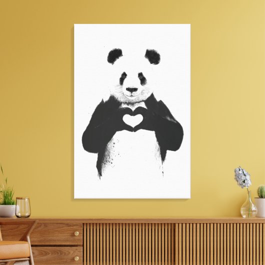 Alles was du brauchst ist Liebe Leinwanddruck (Insitu (Wohnzimmer))