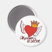 Alles, was du brauchst, ist Liebe Magnet (Vorderseite/Rückseite)