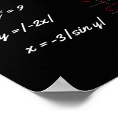 Alles, was du brauchst, ist LIEBE-Mathematik Poster (Ecke)