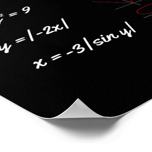 Alles, was du brauchst, ist LIEBE-Mathematik Poster (Ecke)