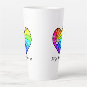 Alles, was du brauchst, ist Liebe Milchtasse (Vorderseite)
