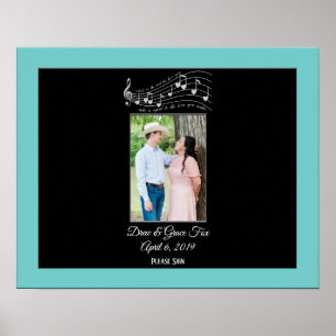 Alles was du brauchst ist Liebe Musik Hochzeit Unt Poster