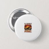Alles was du brauchst ist Liebe Pitbull Hund Sonne Button (Vorne & Hinten)