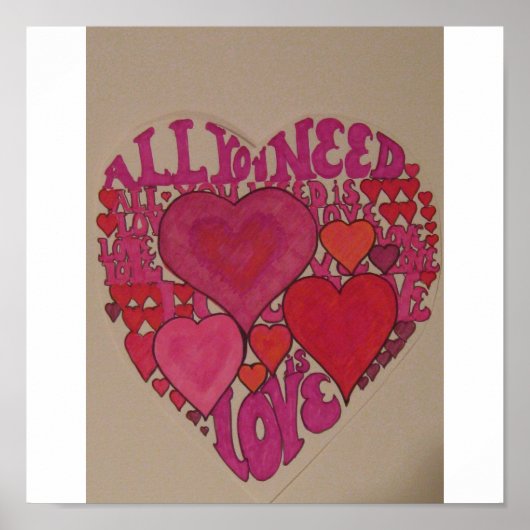 Alles, was du brauchst, ist Liebe! Poster (Vorne)