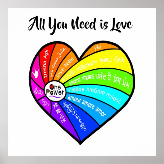 Alles, was du brauchst, ist Liebe Poster (Vorne)