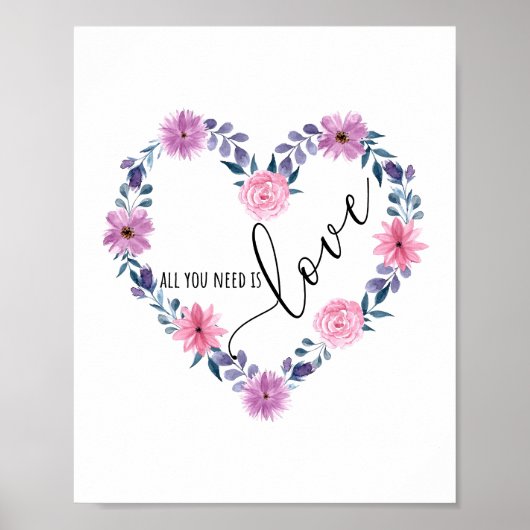 Alles was du brauchst ist Liebe Poster (Vorne)