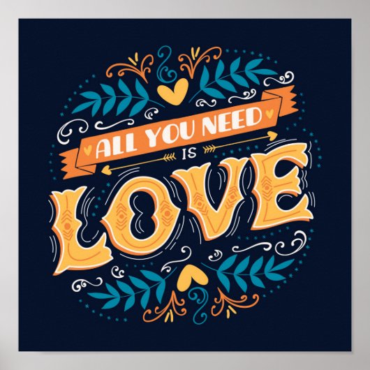 Alles, was du brauchst, ist Liebe Poster (Vorne)