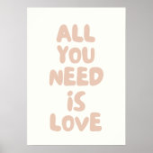 Alles was du brauchst ist Liebe Poster (Vorne)