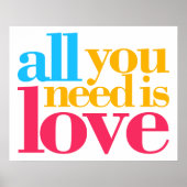 Alles was du brauchst ist Liebe Poster (Vorne)