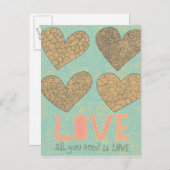 Alles, was du brauchst, ist Liebe Postkarte (Vorne/Hinten)