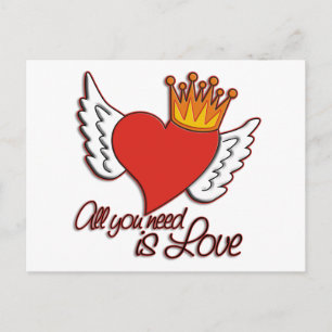 Alles, was du brauchst, ist Liebe Postkarte
