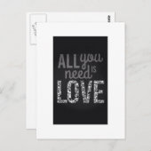 Alles was du brauchst ist Liebe... Postkarte (Vorne/Hinten)