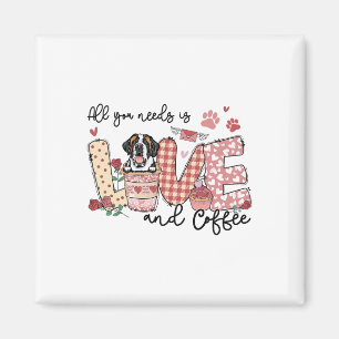 Alles was du brauchst ist Liebe Sankt Bernhard und Magnet