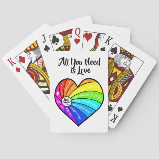 Alles, was du brauchst, ist Liebe Spielkarten (Rückseite)