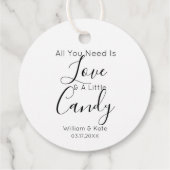 Alles, was du brauchst, ist Liebe Süßigkeiten Leck Geschenkanhänger (Rückseite)