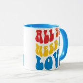 Alles, was du brauchst, ist Liebe Tasse (VorderseiteRechts)