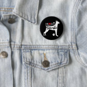 Alles was du brauchst ist Liebe und ein Dobermann Button (Beispiel)