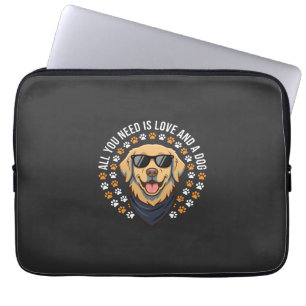 Alles was du brauchst ist Liebe und ein Hund_1 Laptopschutzhülle