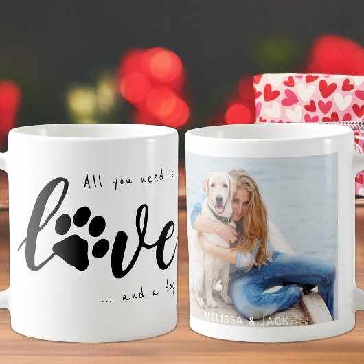 Alles, was du brauchst, ist Liebe und ein Hund-Fot Kaffeetasse