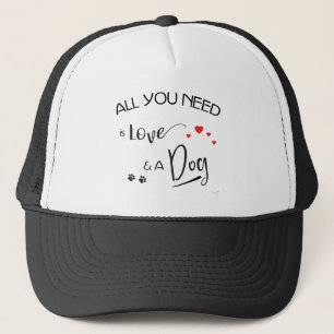 Alles-was-du-brauchst-ist-Liebe-und ein Hund! Graf Truckerkappe