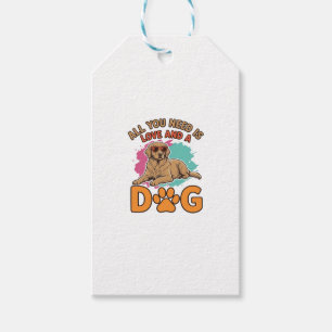 Alles was du brauchst ist Liebe und ein Hund Vinta Geschenkanhänger