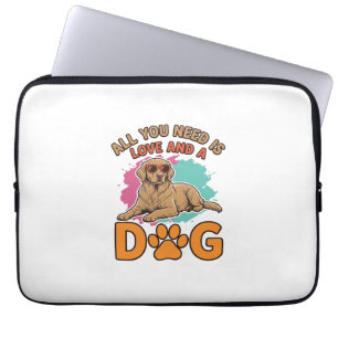 Alles was du brauchst ist Liebe und ein Hund Vinta Laptopschutzhülle