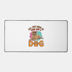 Alles was du brauchst ist Liebe und ein Hund Vinta Schreibtischunterlage