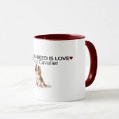 Alles was du brauchst ist Liebe und eine Cavalier- Tasse (VorderseiteRechts)