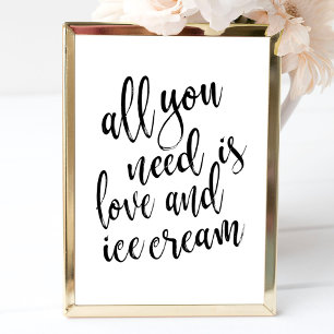 Alles, was du brauchst, ist Liebe und Eiscreme ers Einladung
