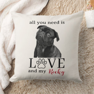 Alles, was du brauchst, ist Liebe und mein Hund – Kissen