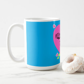 Alles was du brauchst ist Liebe – Valentinsherz-De Kaffeetasse