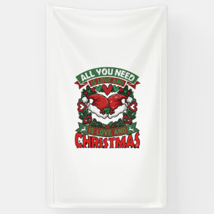 Alles was du brauchst ist Liebe Weihnachten Santa Banner