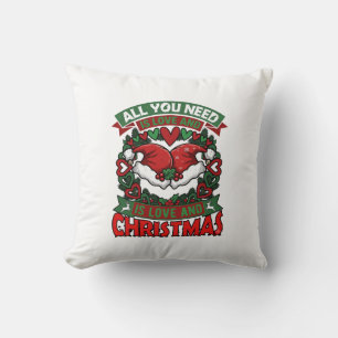 Alles was du brauchst ist Liebe Weihnachten Santa Kissen