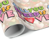 Alles, was du brauchst, ist Liebe Wrapping Paper Geschenkpapier (Rolleneckpunkt)
