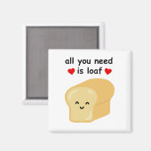Alles, was du brauchst, ist Loaf Magnet (Vorderseite/Rückseite)