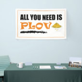 Alles, was du brauchst, ist Plov! Usbekisch, aserb Banner (Messeveranstaltung)