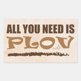 Alles, was du brauchst, ist Plov! Usbekisch, aserb Rechteckiger Aufkleber