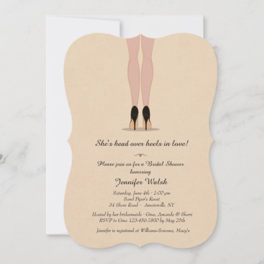 Alles, was du brauchst, ist Schuheinladung Einladung (Vorderseite)