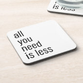 Alles, was du brauchst, ist weniger getränkeuntersetzer (Linke Seite)