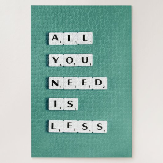 Alles, was du brauchst, ist weniger, Minimalistisc Puzzle (Vertikal)