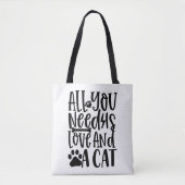 Alles, was du brauchst, Liebe und Katze Tasche (Vorderseite)